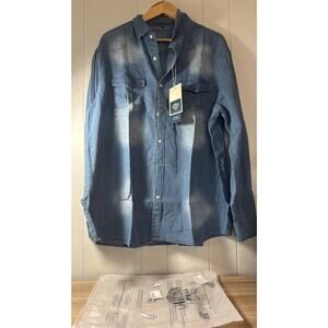 Aiopeson Premium Goods Men's 3XL Long Sleeve Shirt Blue New HH